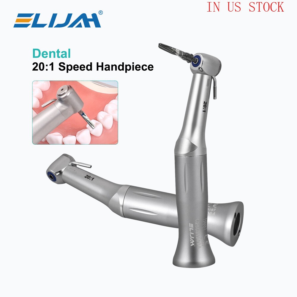 Dental Implant 20:1 Reduction Contra Angle Push Button Surgical Air Handpiece US