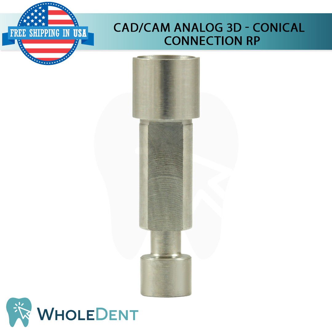 1x Dental 3D Analog Regular Platform RP Conical Connection Hex 2.65mm CAD/CAM