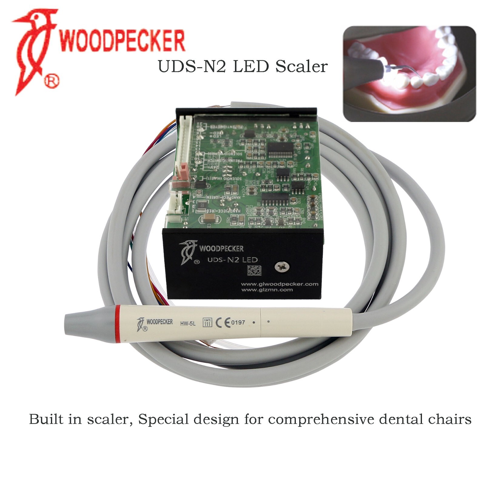 Woodpecker Dental Ultrasonic Scaler UDS N2 N3 LED Handpiece EMS Piezo Tips G1 P1