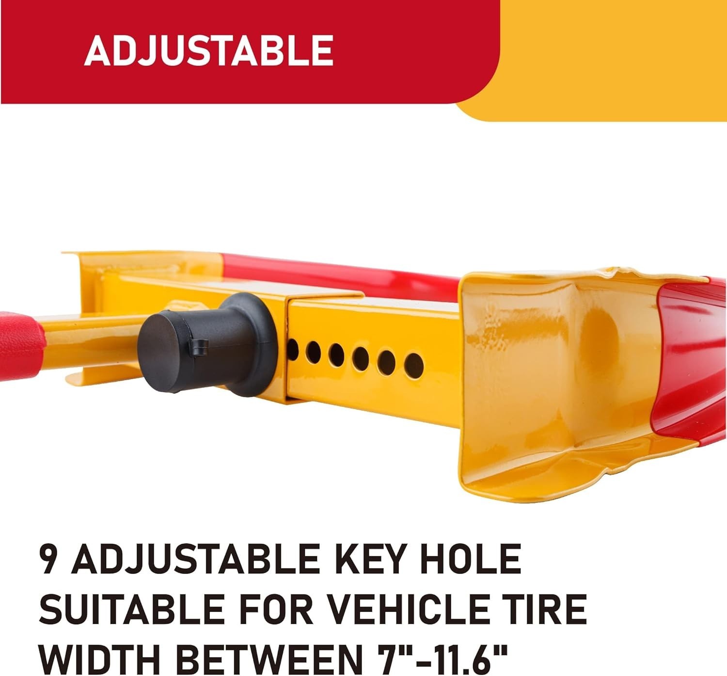 2-Pack Heavy Duty Universal Trailer Lock Wheel Clamp, Adjustable Anti-Theft Lock