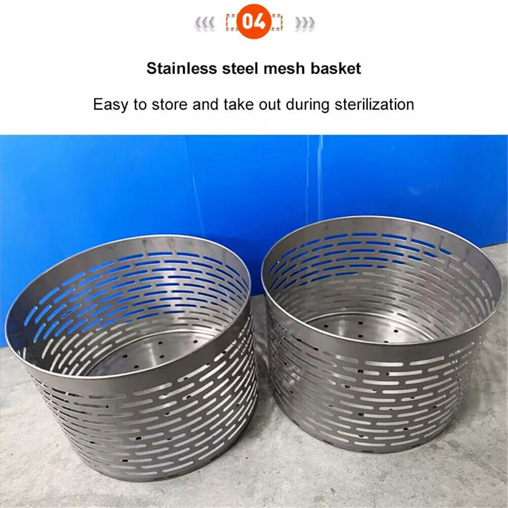 35/50/75/100L High Pressure Sterilizer Vertical Autoclave LED 105-134°C Display