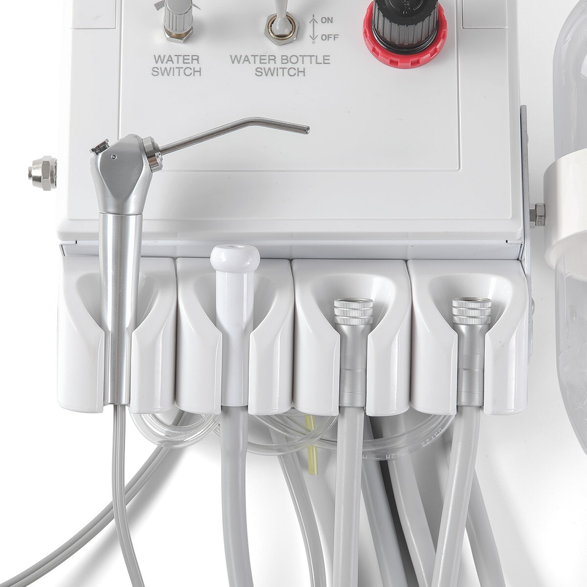 Unidad de turbina dental portátil trabajo succión débil con compresor aire 4Hole