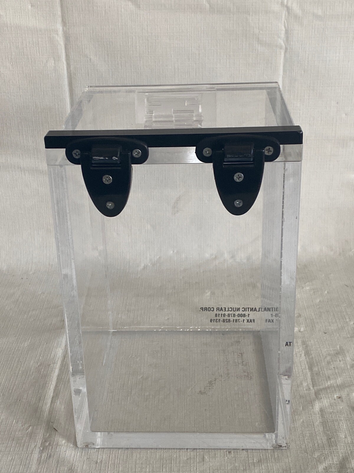 ATLANTIC Acrylic Beta Waste Storage Container Flip-Top Lid 6”x6”x9-1/2”ID