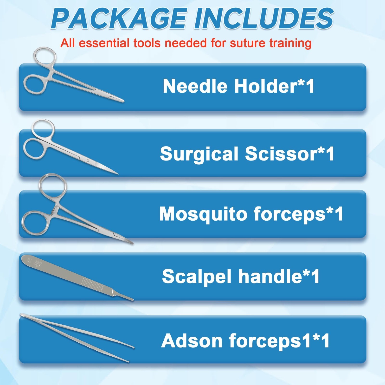 Suture Practice Kit – Silicone Suturing Pad & Wound Closure Trainer for Nursing