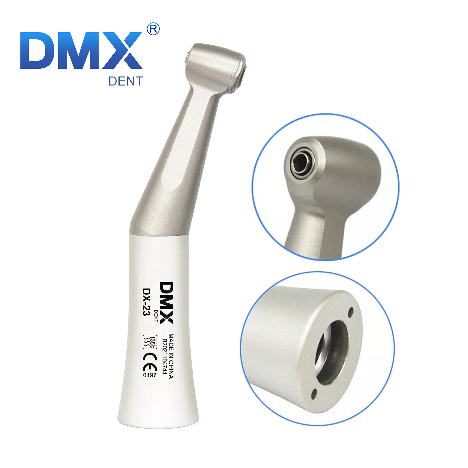 DMXDENT DX-23 Dental Slow Speed Handpiece Contra Angle Push Button NSK Style
