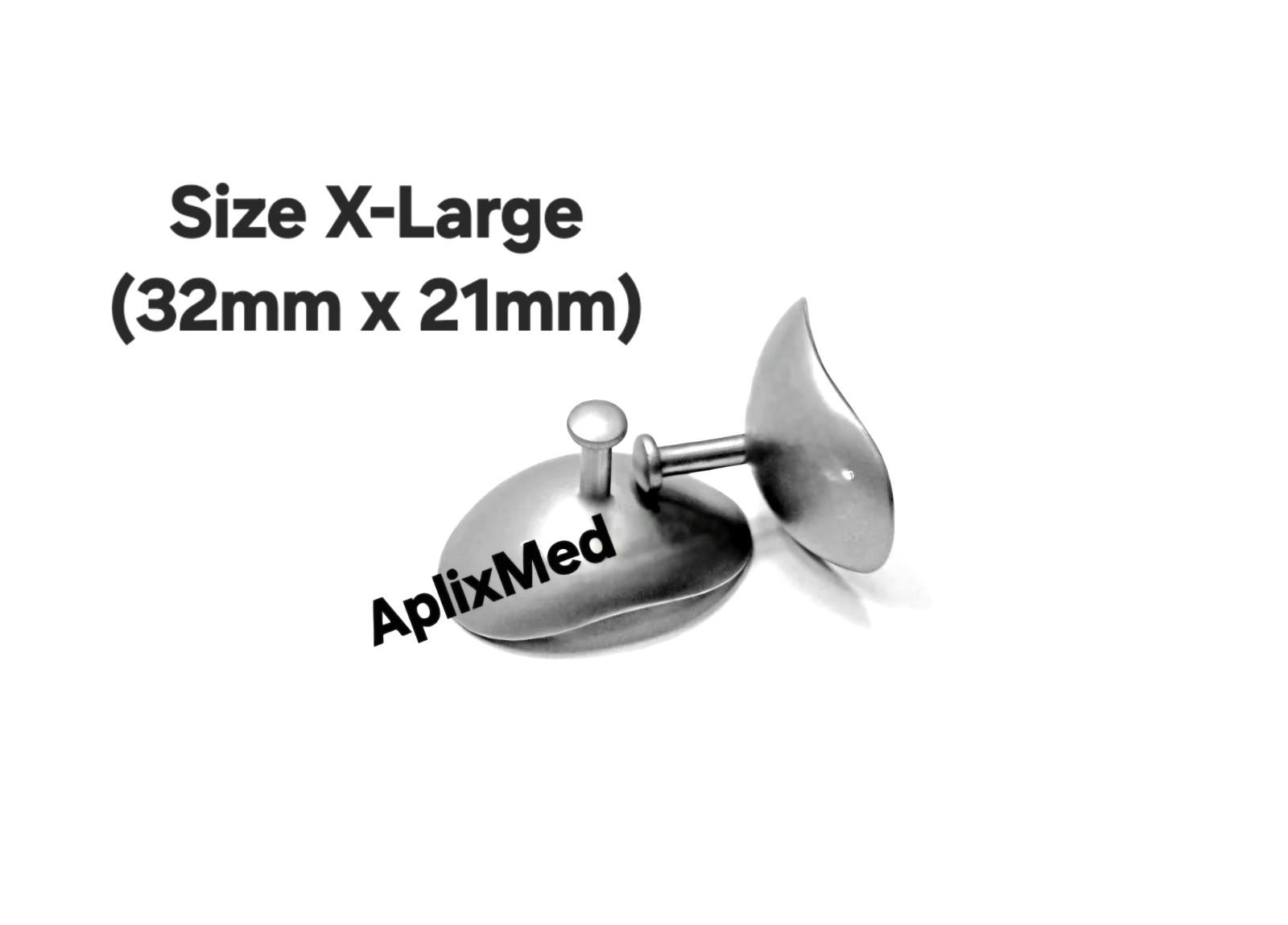 2 Pcs Corneal Eye Shield Stainless Steel Laser Eye Protector X-Large 32mm X 21mm