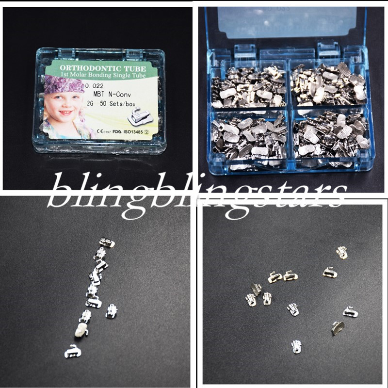 200 Pcs/Box Dental Bondable Non-Convertible 1st Molar Buccal Tube Roth 022 2G