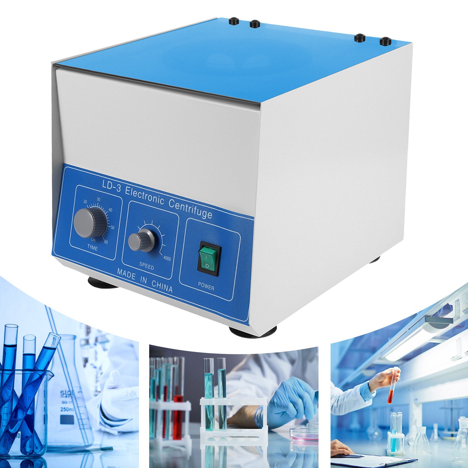 6X50ml Electric Benchtop Centrifuge Large Capacity Low Temperature 4000r/Min