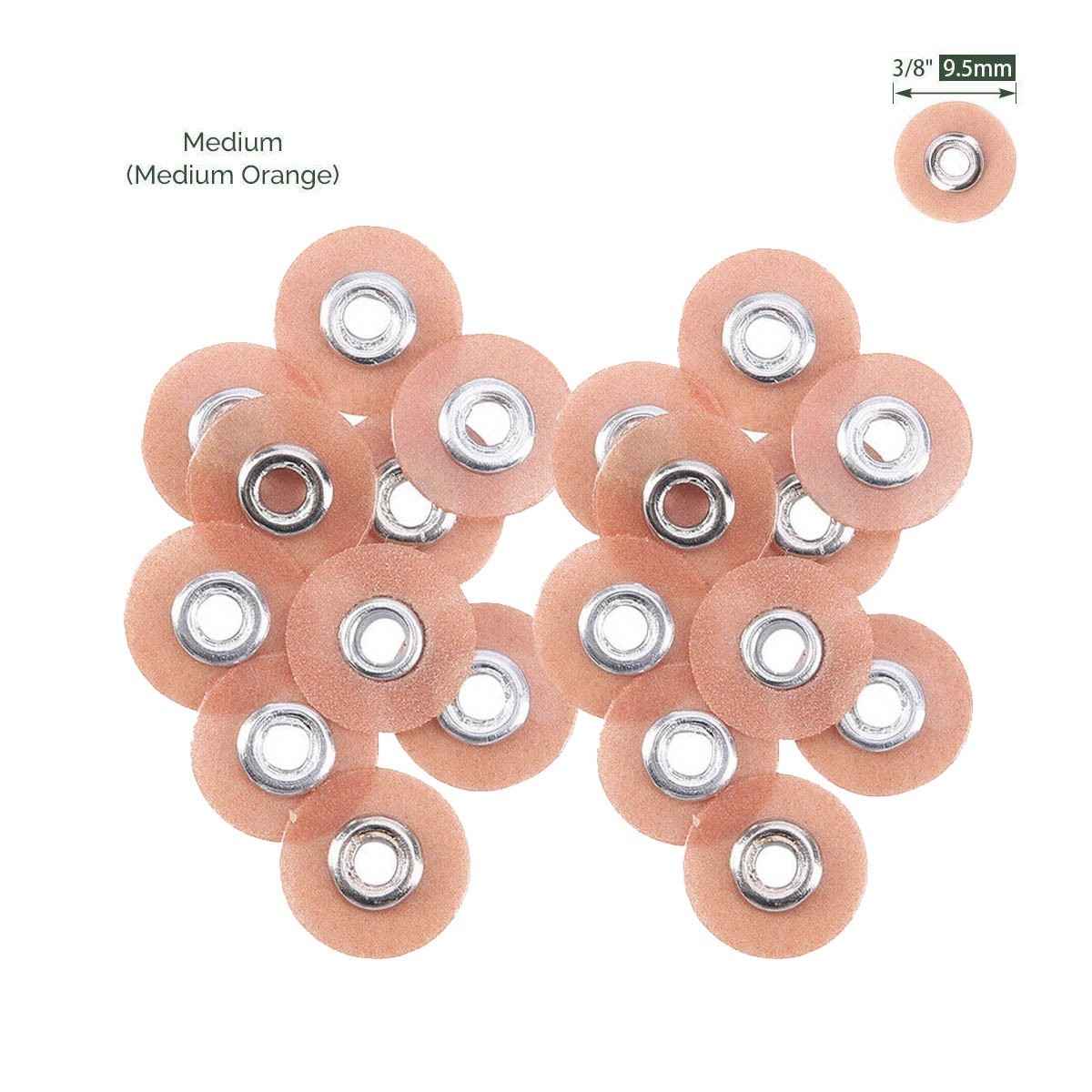 100PCS Dental Composite Finishing Polishing Discs Soflex Discs 9.5/12.7mm