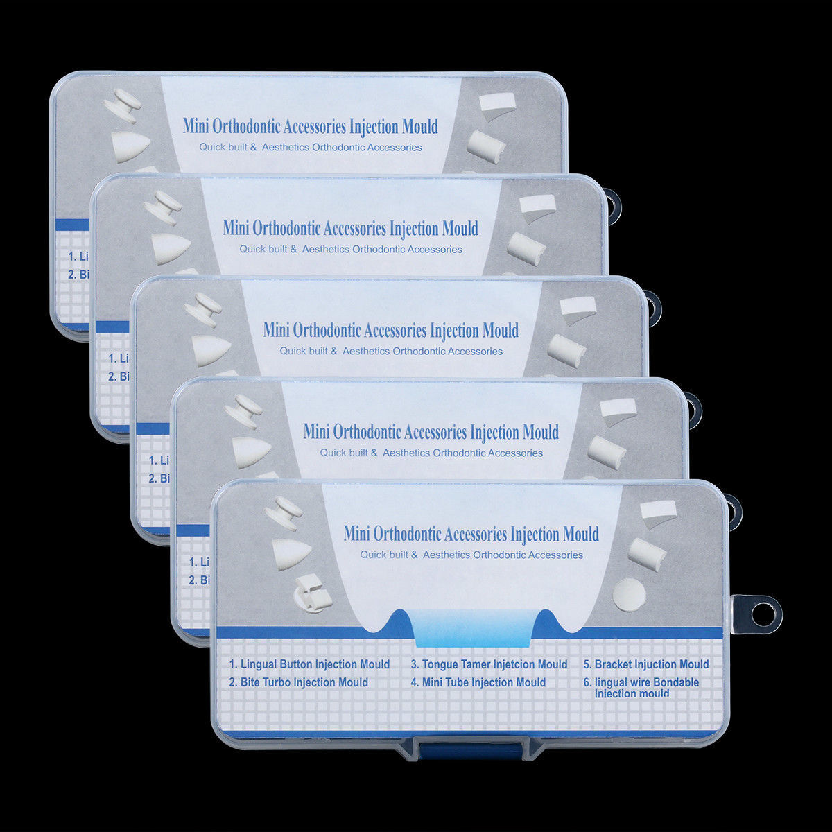 Dental Orthodontic Accessories Injection Mould Quick Built & Aesthetics 6 Types