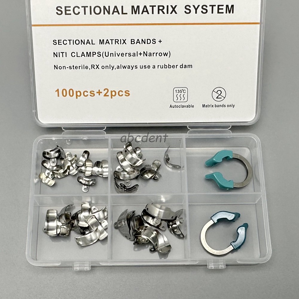 Dental Matrix Bands Ring Sectional Matrice Clamp Fit Garrison Palodent V3 System