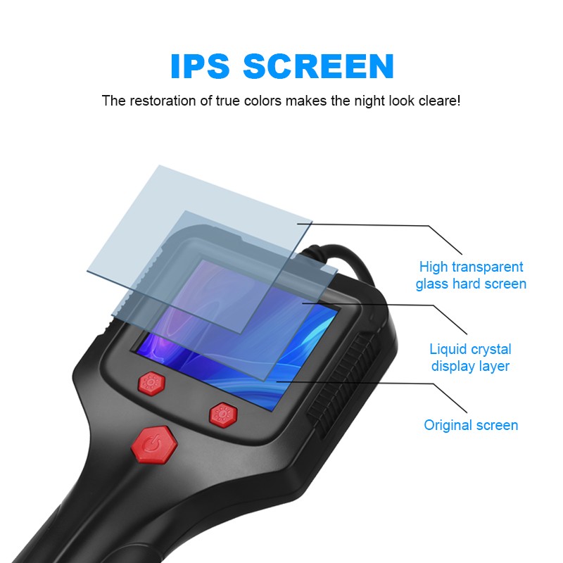 Endoscope Camera with Light, 1080P HD Borescope with 8 Adjustable Lights, IP67