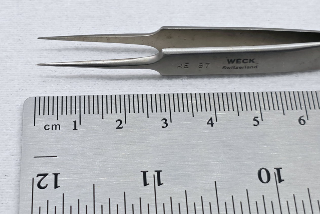 WECK 3738 Micro Forceps 4¼” Needle Point Tip Surgical SS