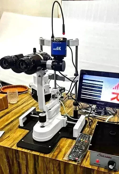Zeiss-Type 5-Step Slit Lamp with HD Camera and LED Ophthalmic Equipment 110v