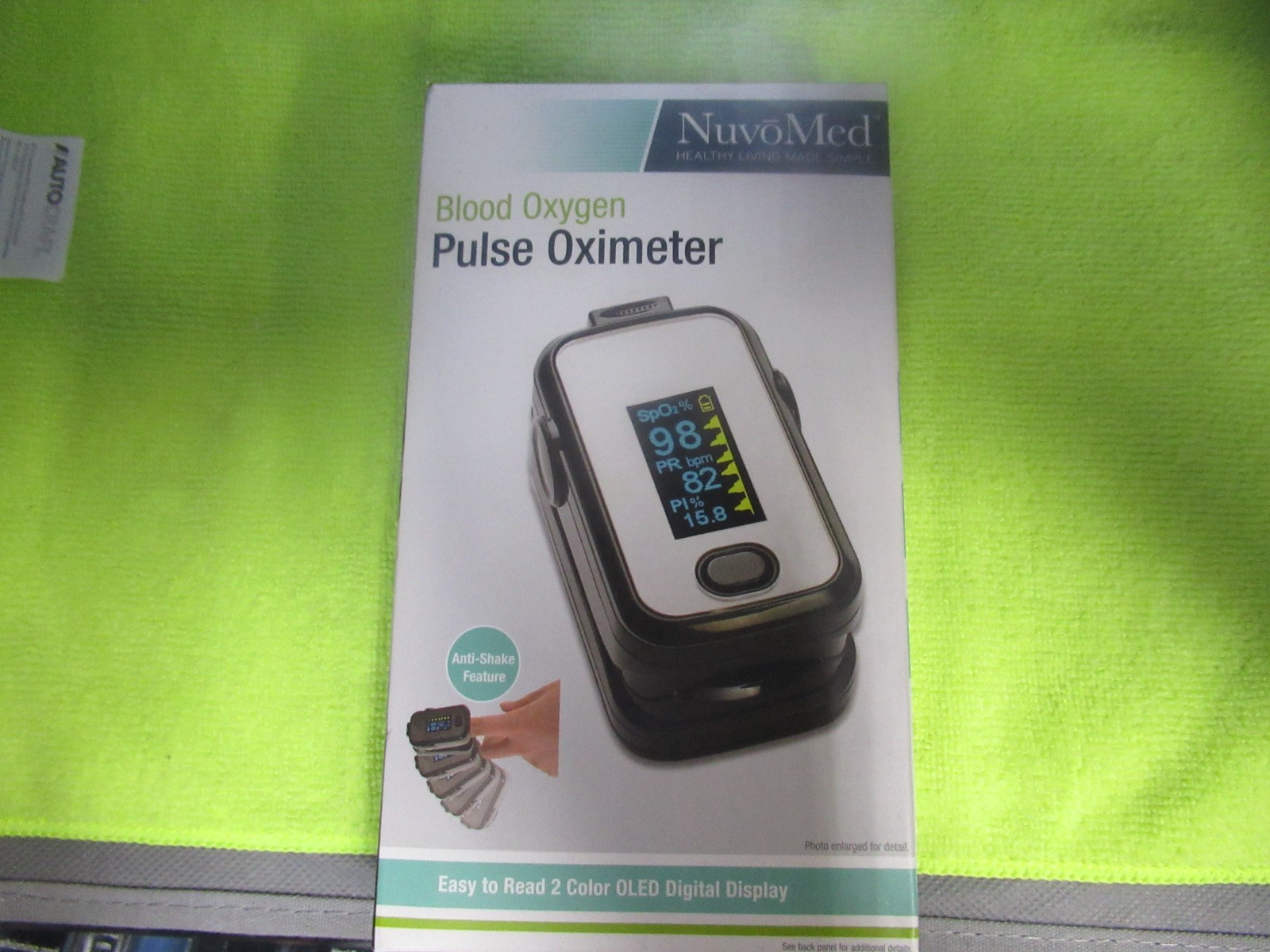 NEW NuvōMed Blood Oxygen Pulse Oximeter Digital Display FDA510(K) Compliant