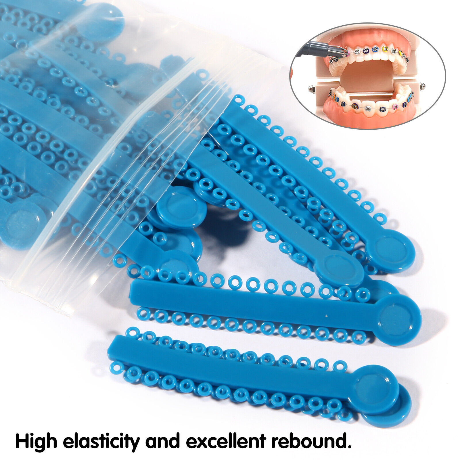 45 Colors Dental Orthodontic Ligature Ties Elastic Latex Bands 1040 Pcs/Pack