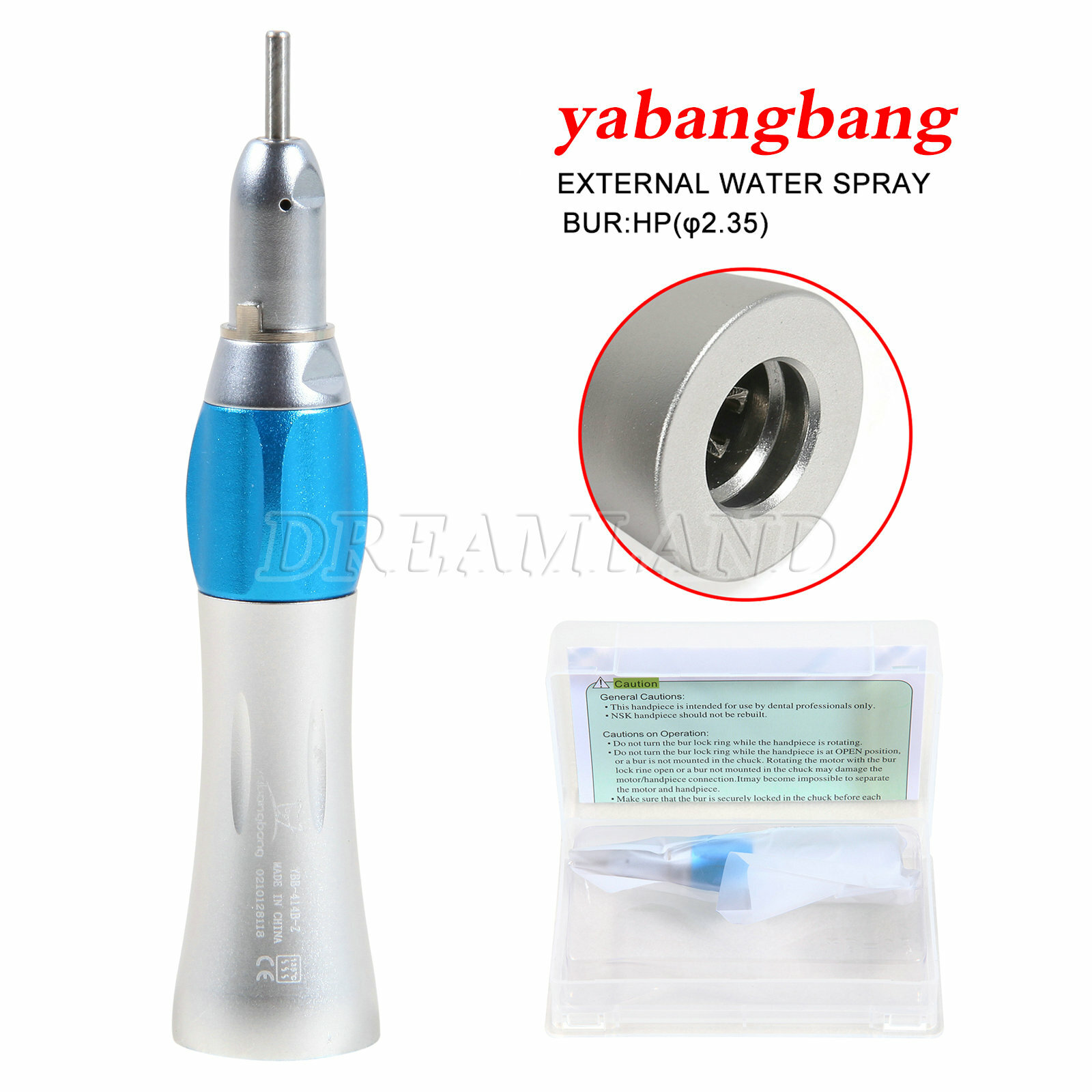 1-5 Dental Straight Nose cone & Air Motor 4Hole fit NSK Low Slow Speed Handpiece