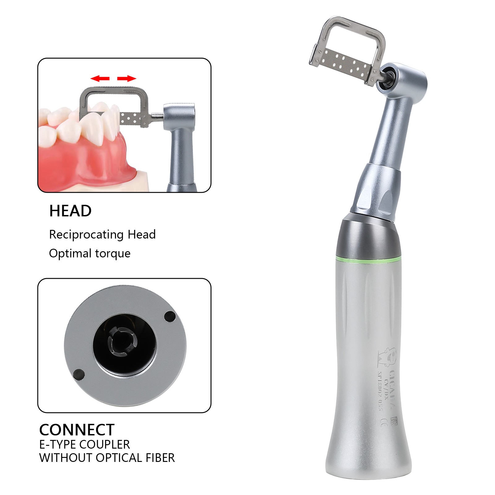 CICADA Dental 4:1 Contra Angle IPR Handpiece + Interproximal Strips Kit dk