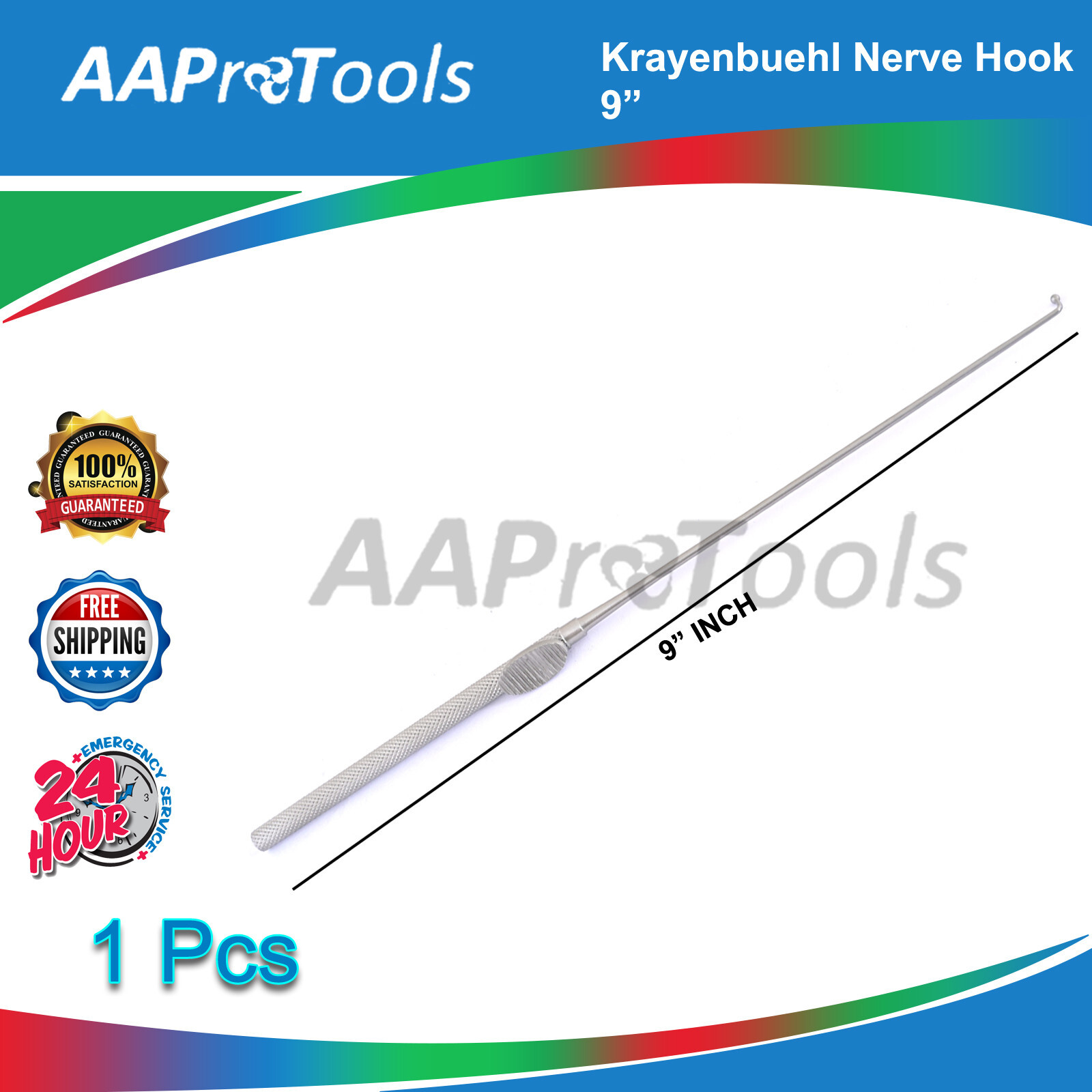Krayenbuehl Micro Nerve Hook Retractor,90 degree Ball Tip,9″ Grade Steel instru.