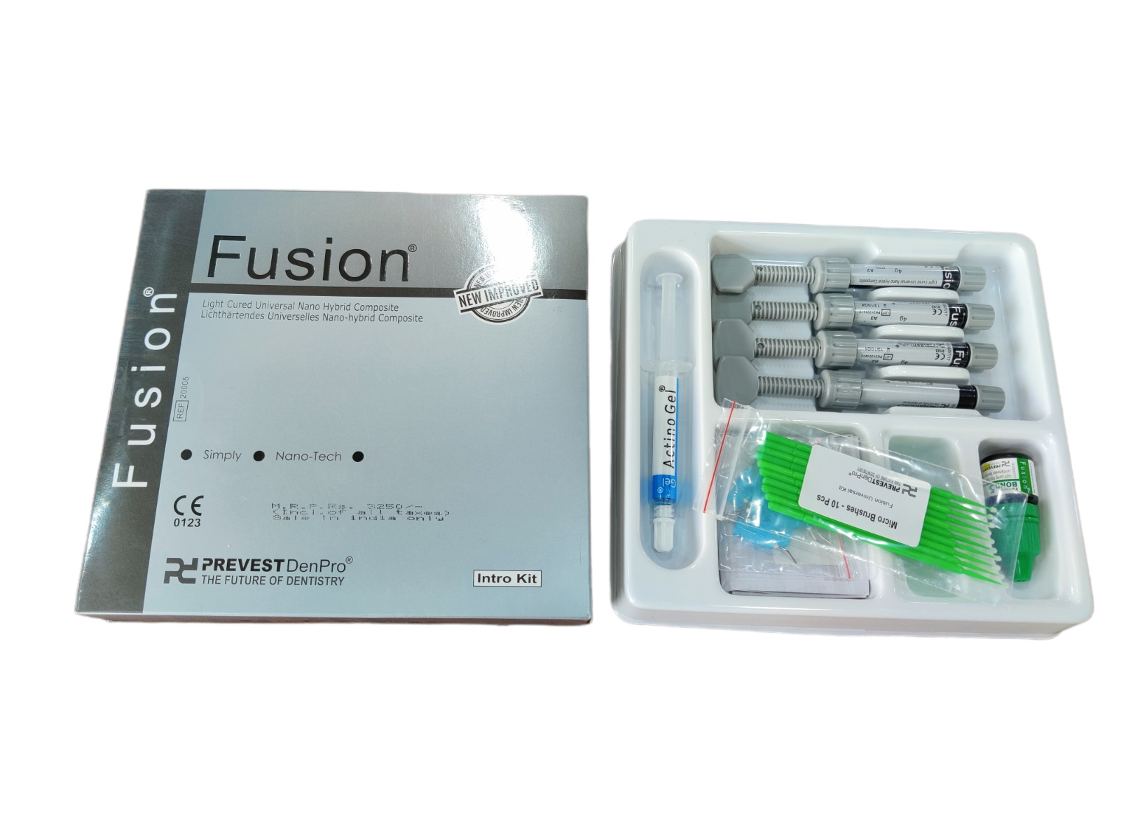 Prevest DenPro Fusion Universal Light Cured Nano Hybrid Composite Kit 4 x 4gm