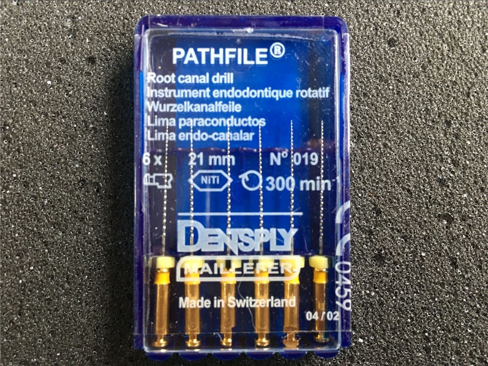 Dentsply Pathfile Root Canal Rotary Dental Files 1 x 6 File Pack 019 21mm