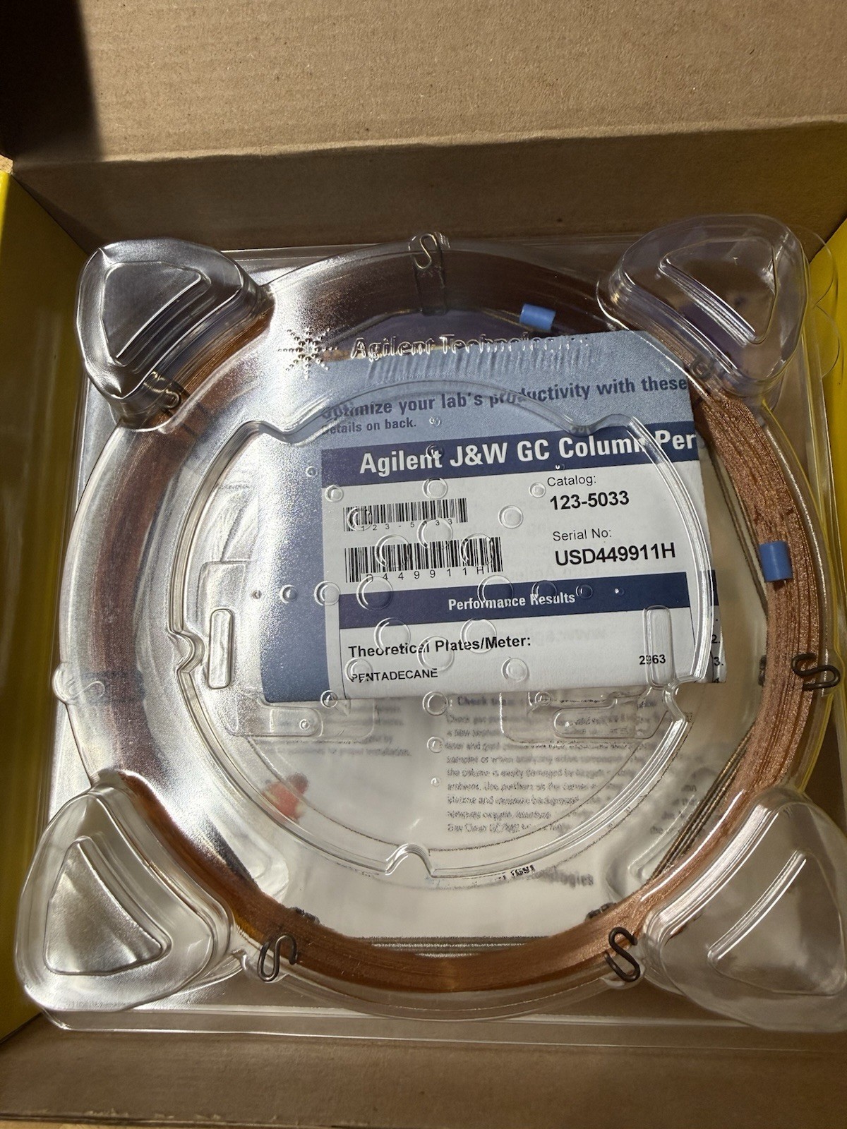 Agilent J&W DB-1 122-1032 GC Column 15 m, 0.53 mm, 1.50 µm