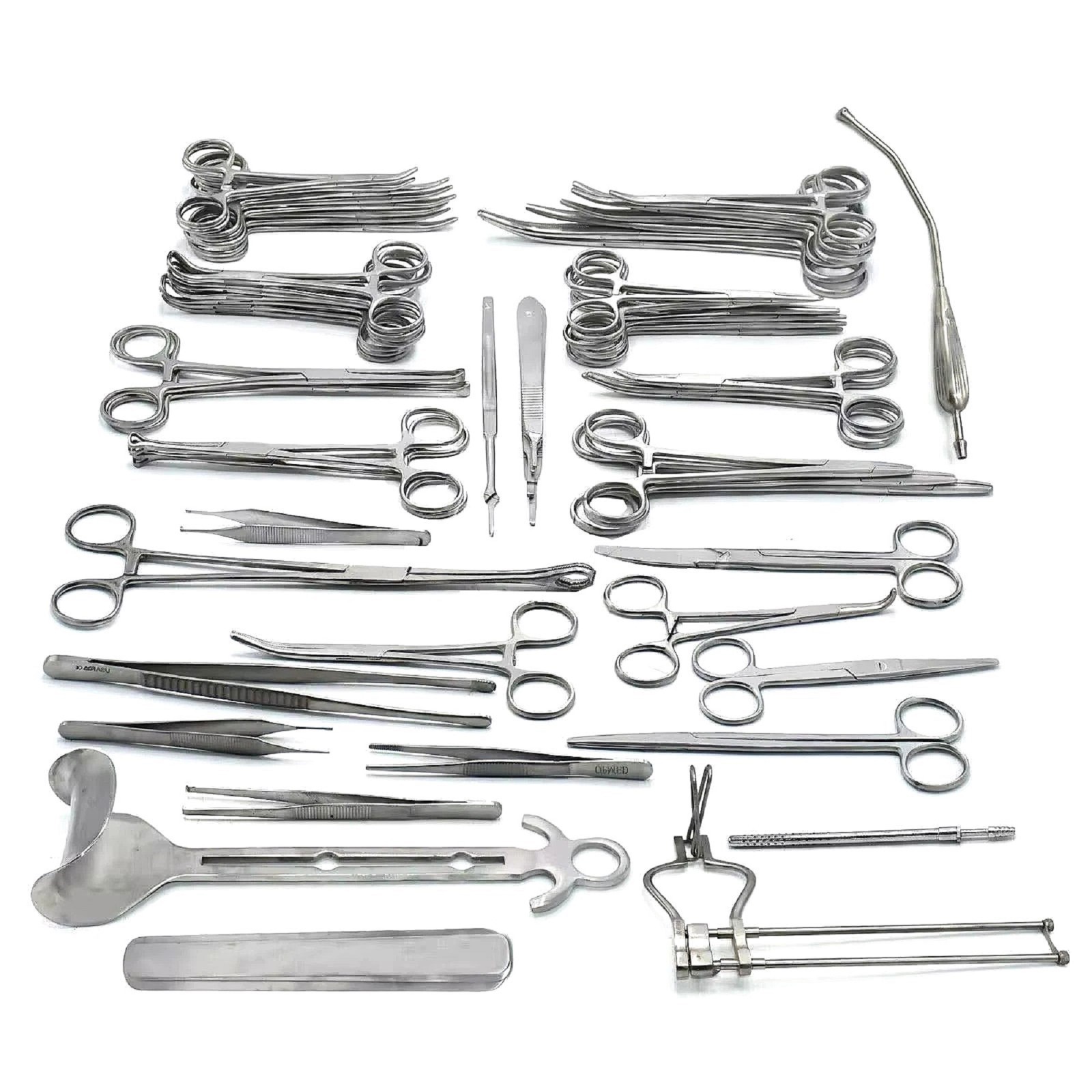50Pcs Basic Laparotomy Surgical Instruments Set – Stainless Steel Tools