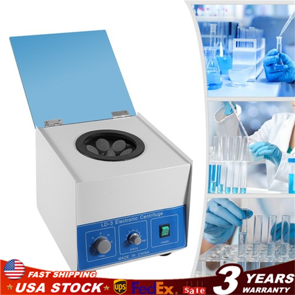 6*50ml LD-3 Electric Benchtop Centrifuge Lab Medical Practice Machine 4000rpm US