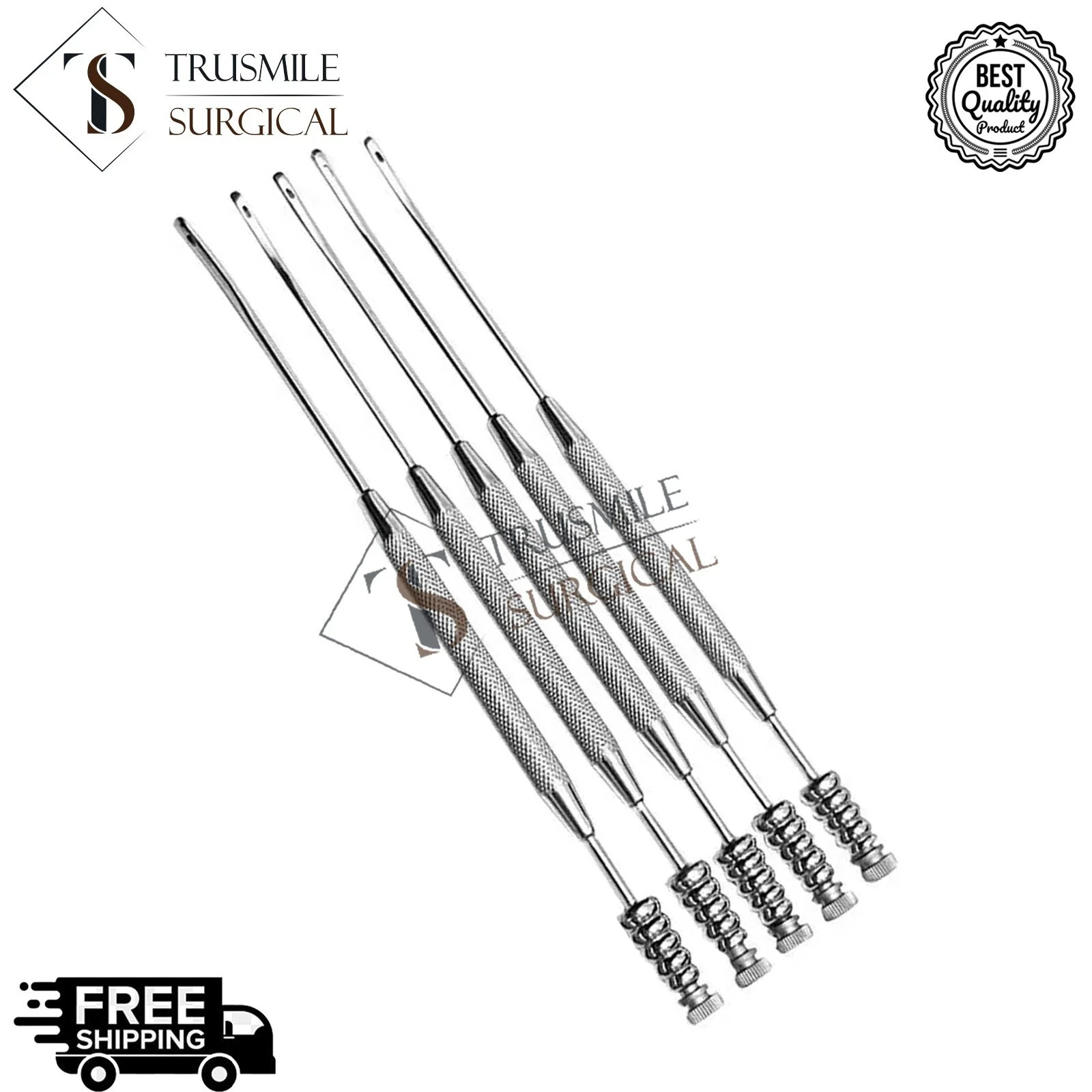 Gromed Freer Septum Periosteal Elevator with Suction 19cm (7½”) – Pack of 5Pcs