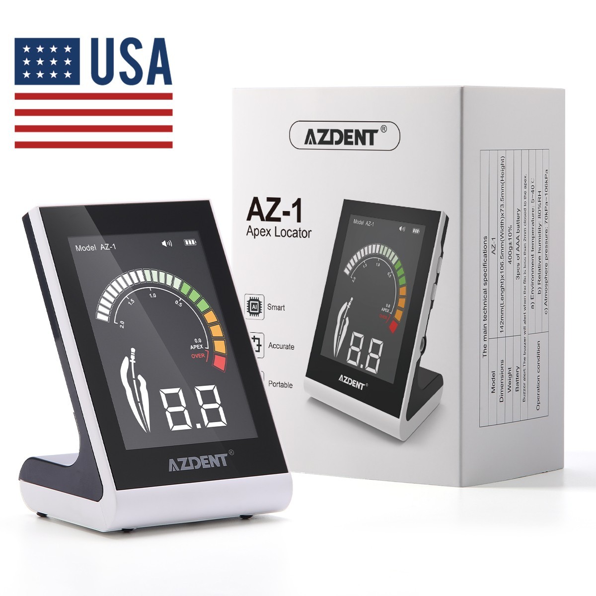 AZDENT Dental Cordless LED 16:1 Endo Motor /Root Canal Apex Locator Finder AZ-1