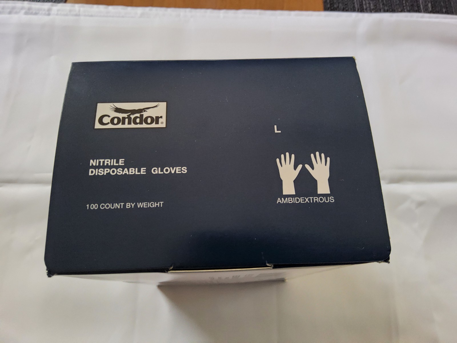 CONDOR Nitrile Disposable Gloves,Black, L PK100 819MF5 Diamond texture NEW