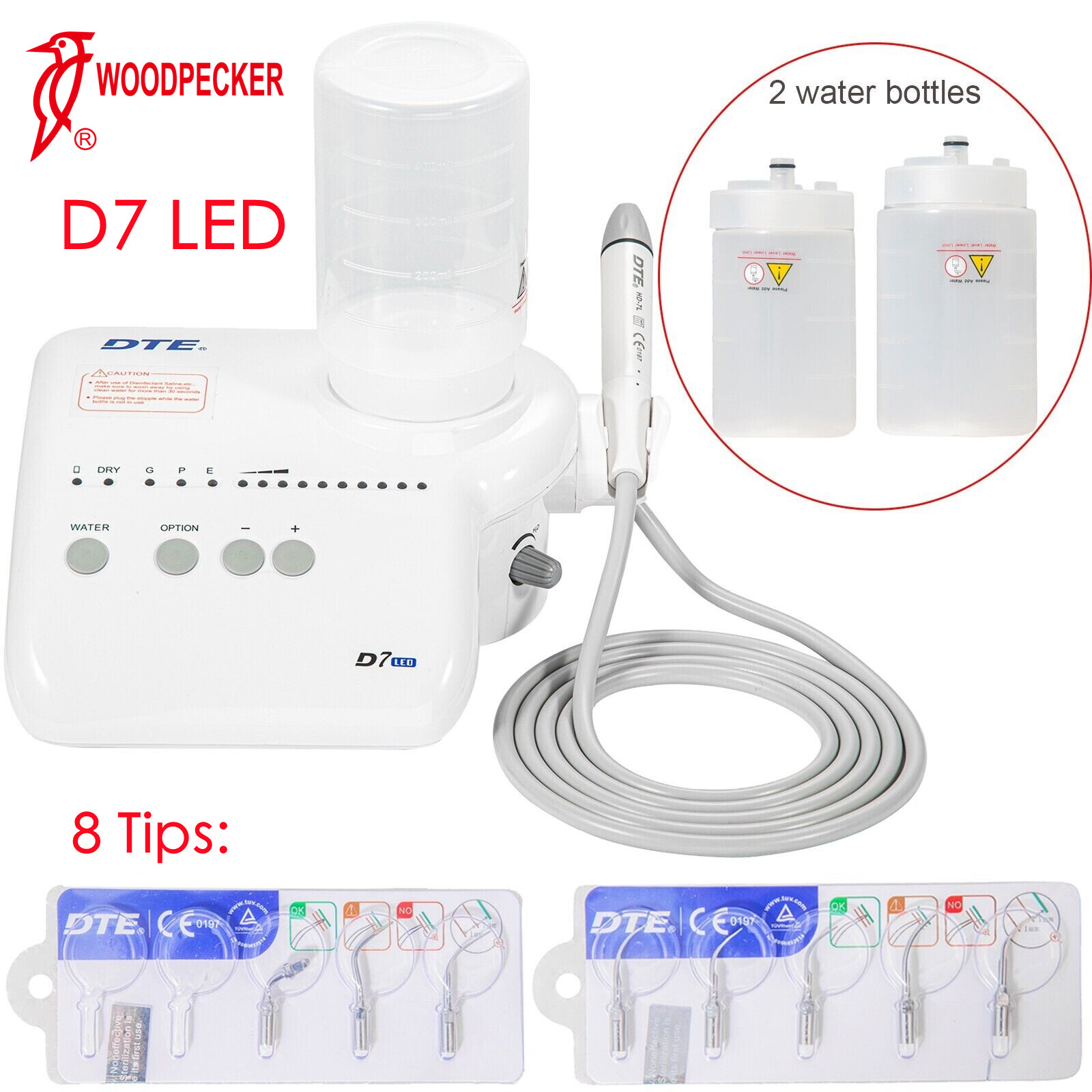 Woodpecker DTE D7 LED UDS-E Dental Ultrasonic Scaler Replacement Water Bottle