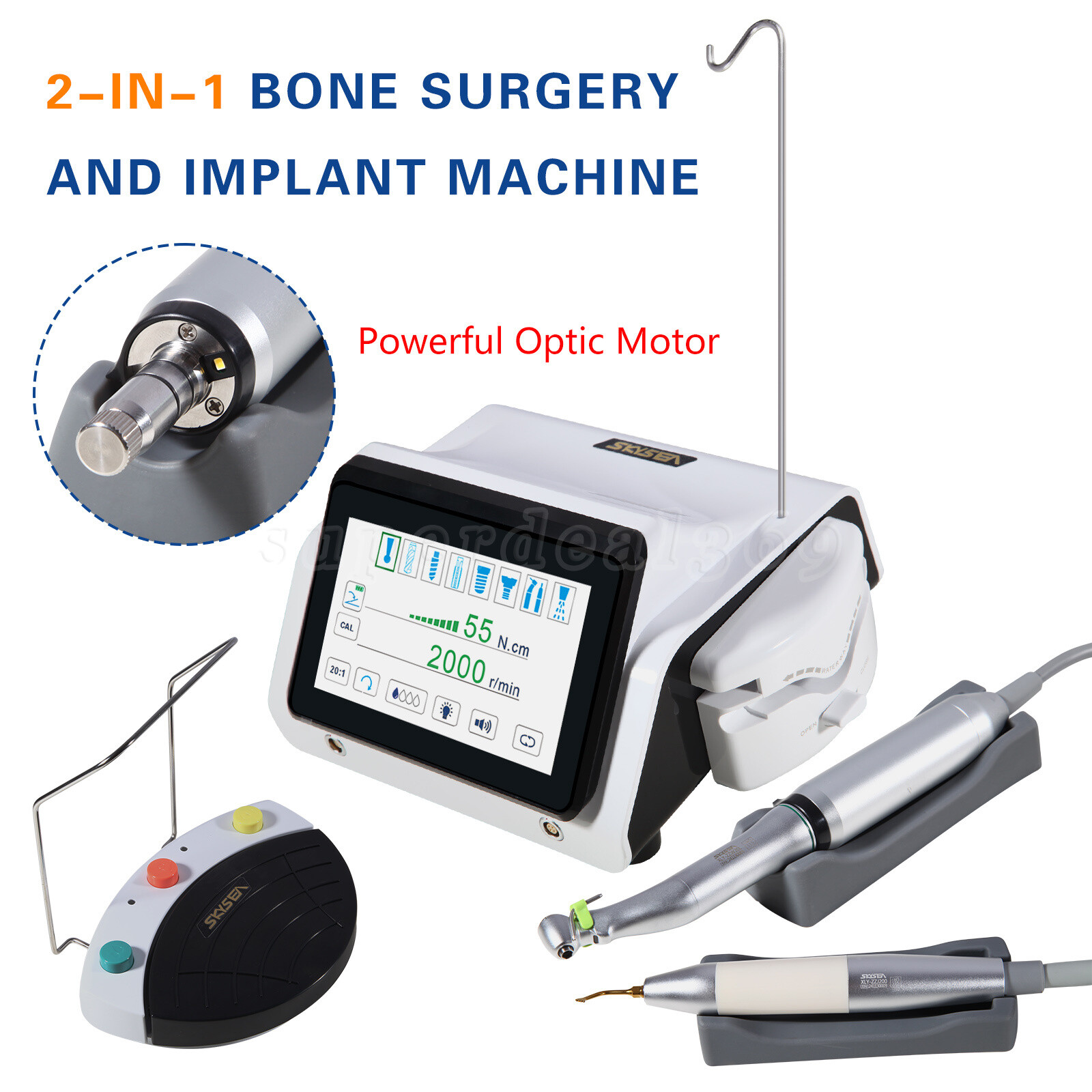 Dental Piezo Surgery & Implant Motor Device 2 IN 1 SURGIC TOUCH Bone Cutter po
