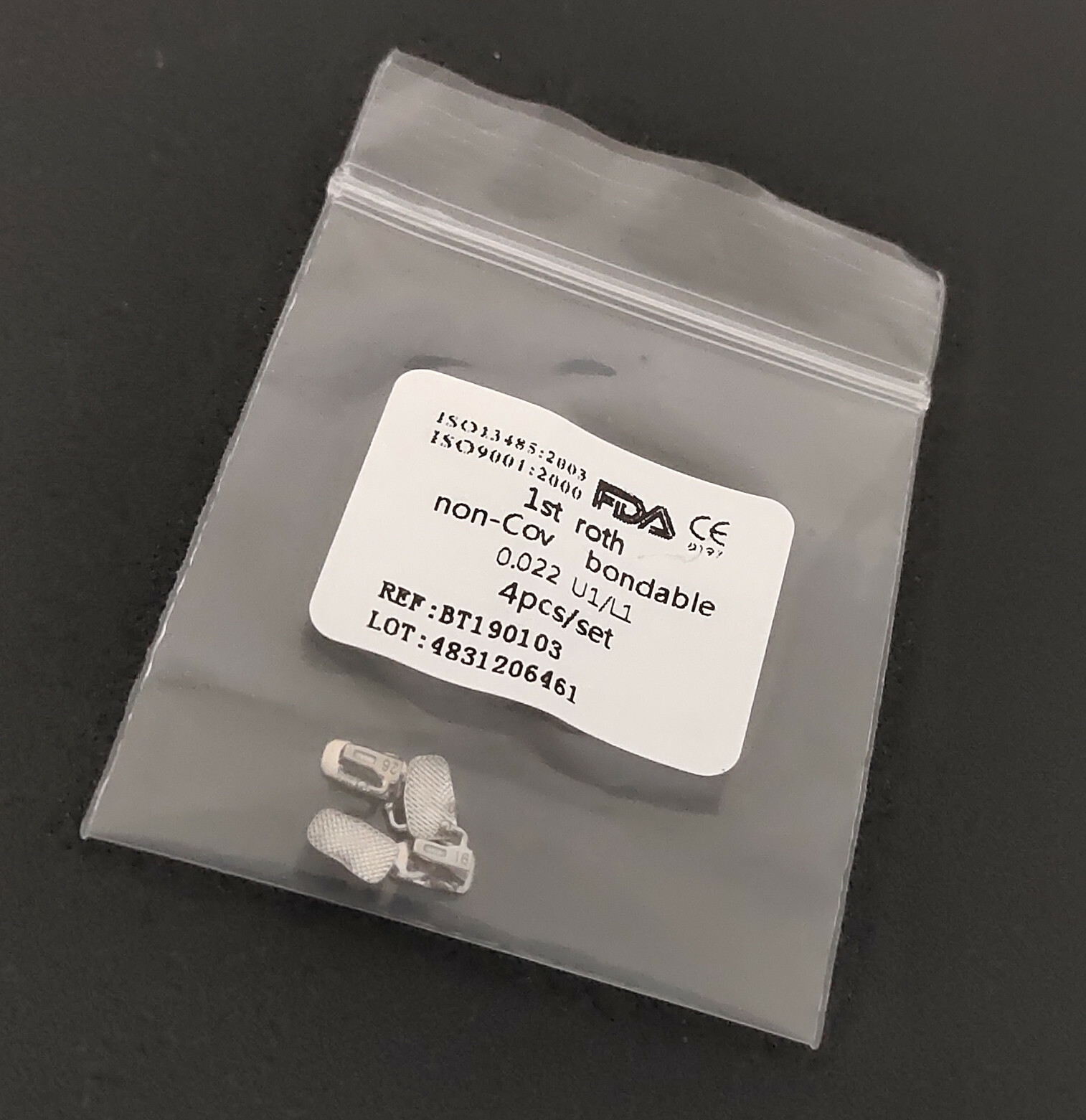 50Sets Dental Buccal Tubes Roth Mbt 1st 2nd U1/L1 0.022 Non-Cov 200 Pieces