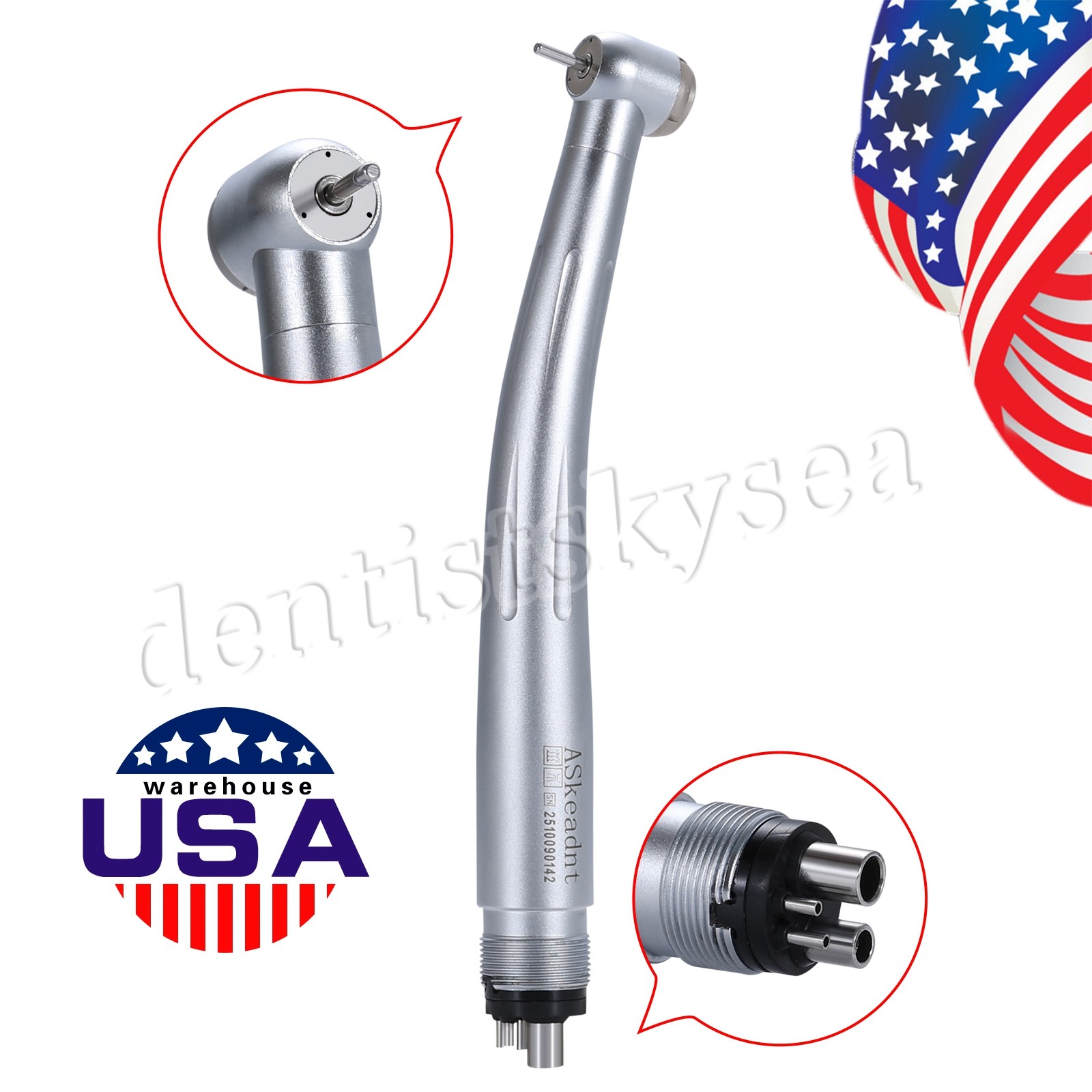 Dental High Speed Handpiece Push Button 4H Air Turbine