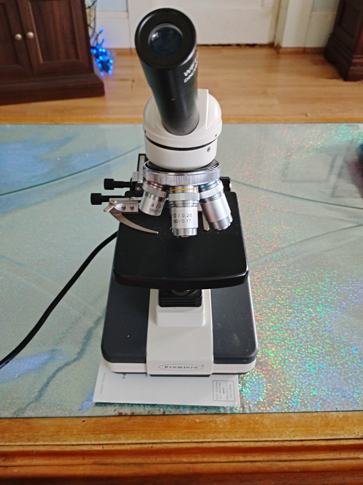 Premiere Microscope Rating: 85 V To 265V 50/60HZ Halogen Lamp 6V 20 W Delay