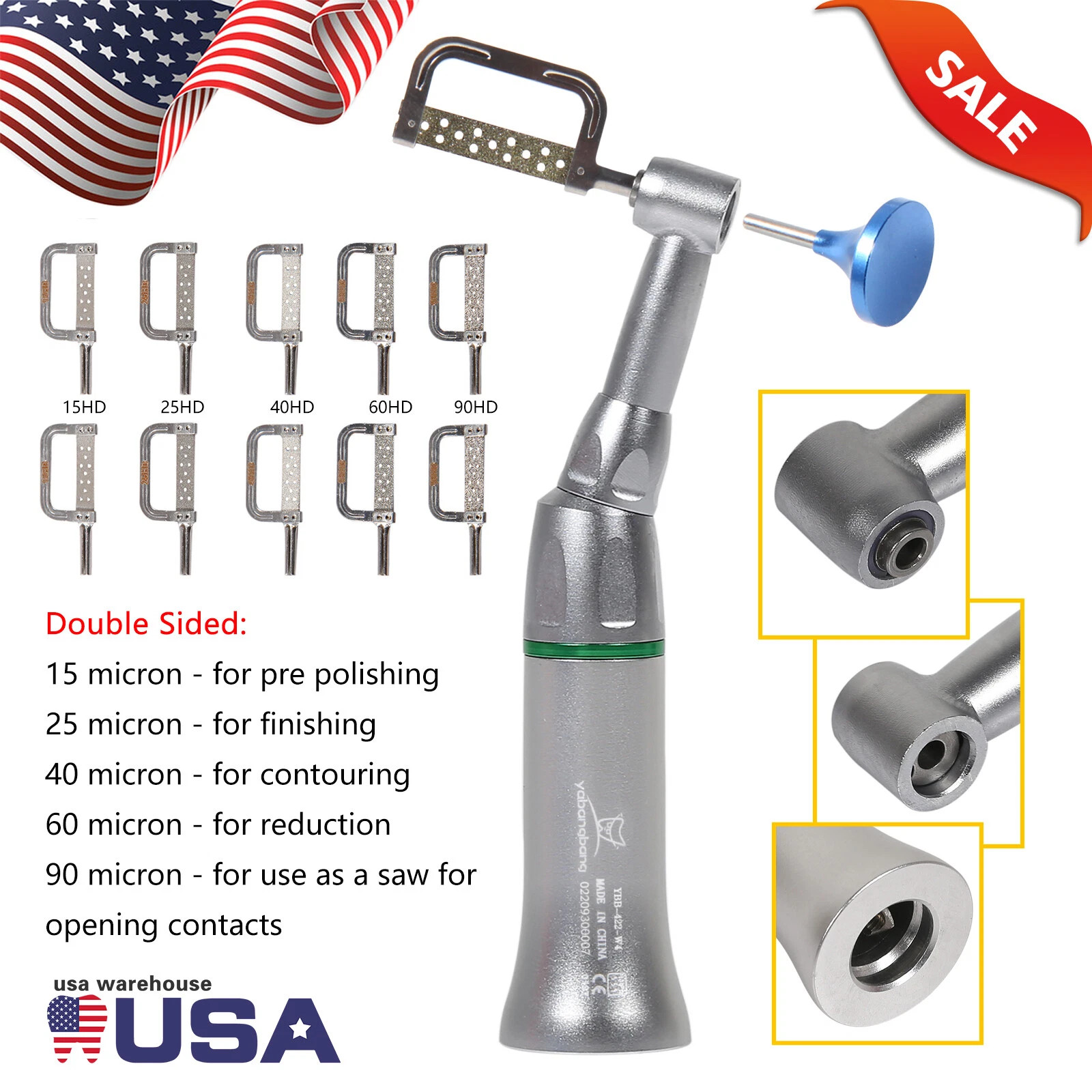 Dental IPR 4:1 Reduction Interproximal Stripping Contra Angle Handpiece