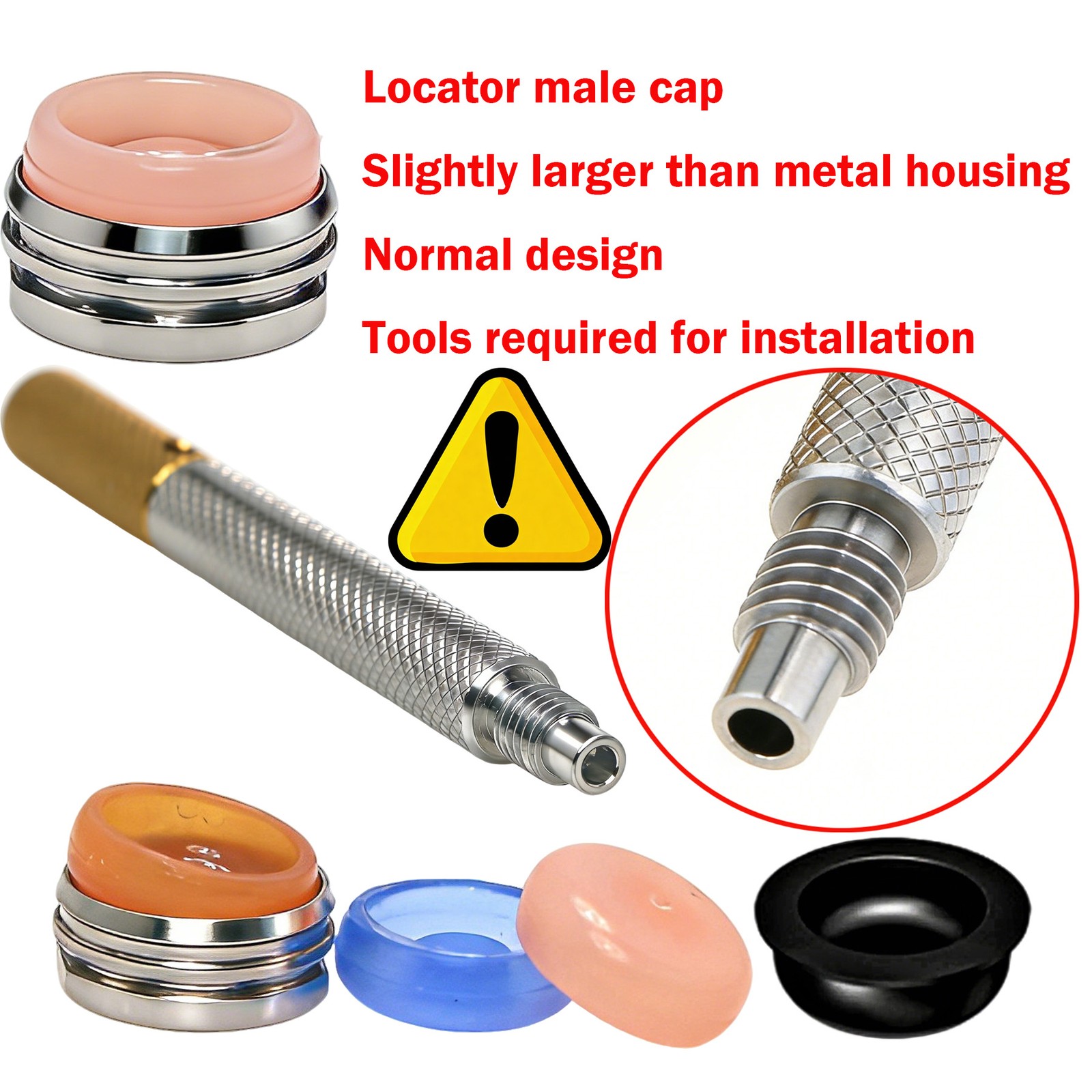US Dental Locator Abutment Fits Zimmer TSV 3.5/4.5 NP/RP 1-5mm GH Internal Hex