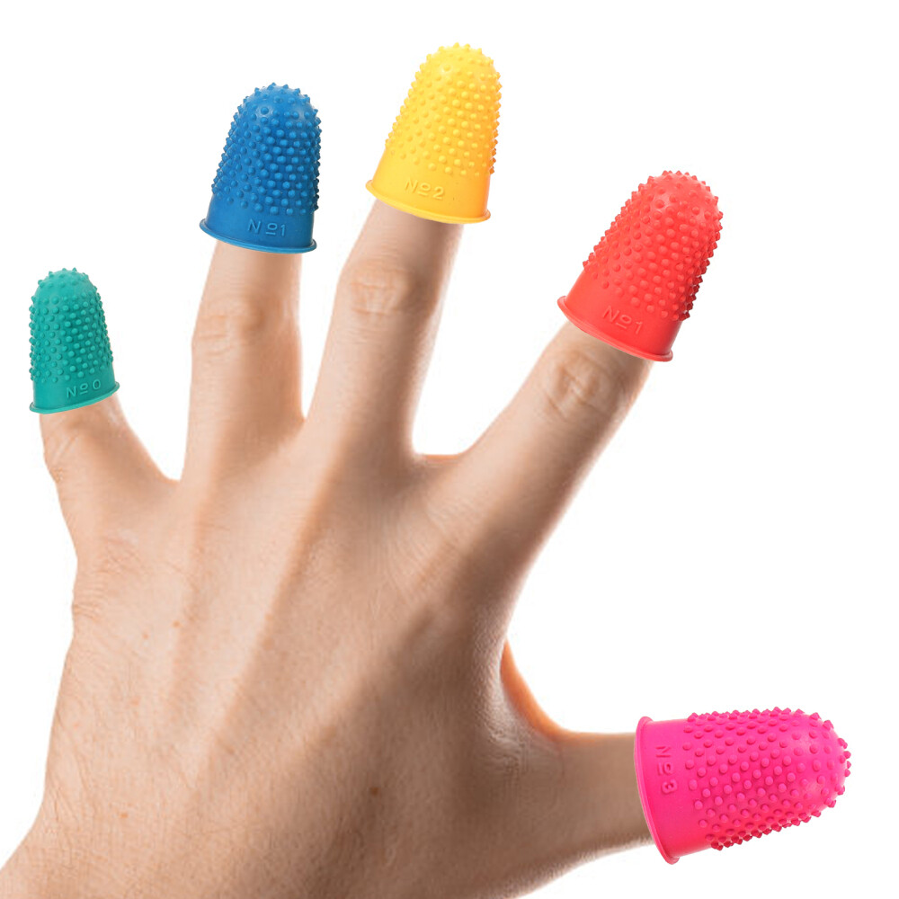 20 Pcs Finger Grips for Sorting Paper Rubber Fingers Tips Wear-resistant Covers