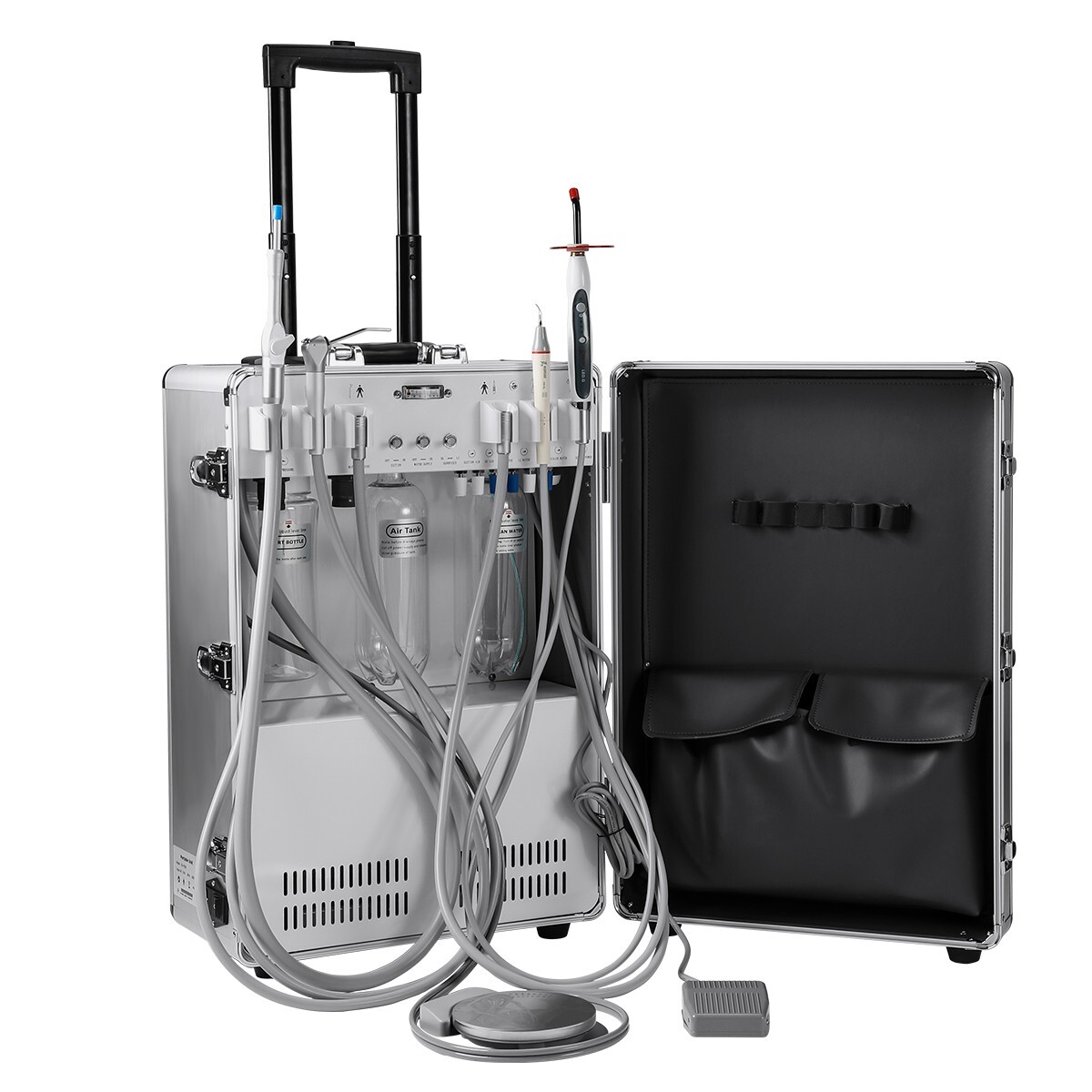 Portable Mobile Dental Delivery Unit Cart Air Compressor Suction+Scaler P206