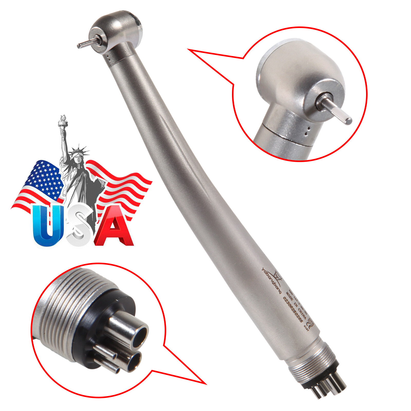 Large Torque Dental Push Button High Speed Handpiece 4Hole fit NSK PANA MAX YDA4
