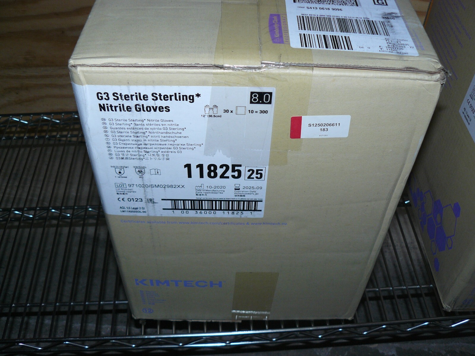 Kimberly Clark Kimtech 11825 G3 Sterile Sterling Cleanroom Nitrile Gloves 8.0