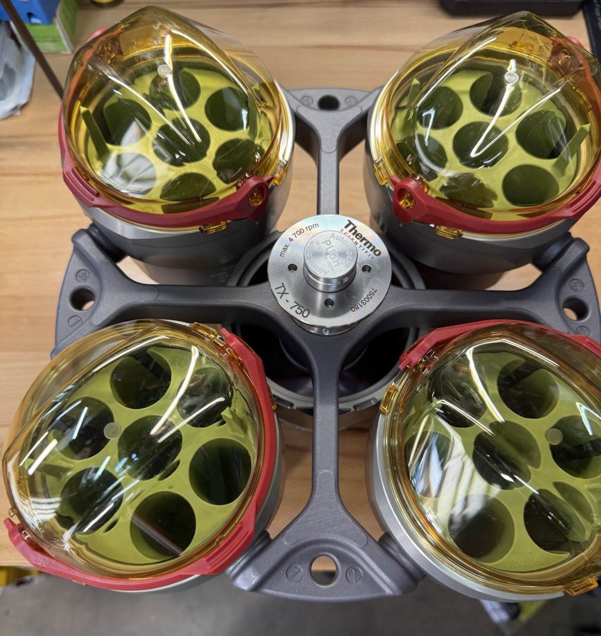 Thermo Scientific 75003180 TX-750 Rotor & 75003608 Buckets & 75003792 inserts