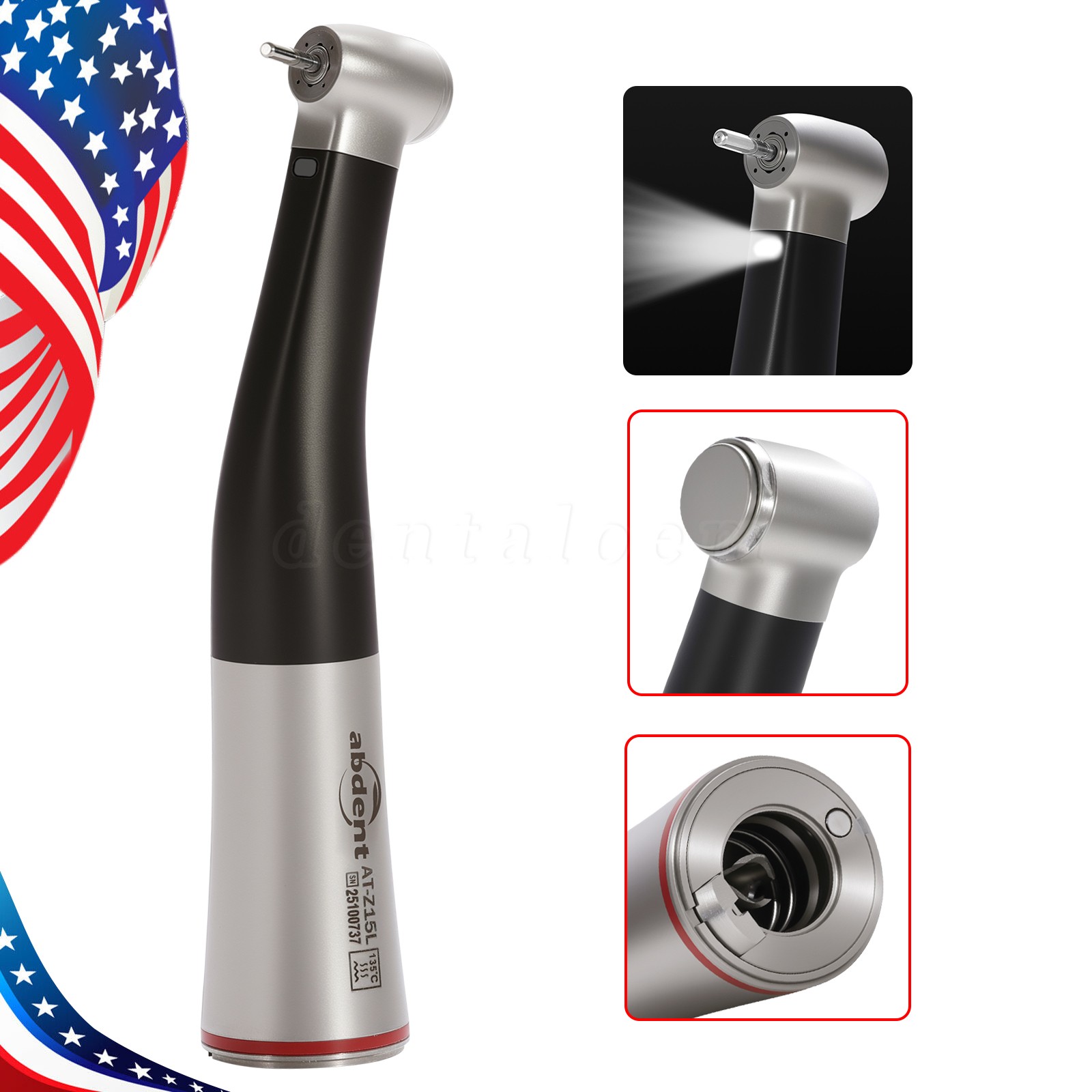 Woodpeck Style 1:5 High Speed Handpiece for MT2 MT3 Dental Electric Motor Black