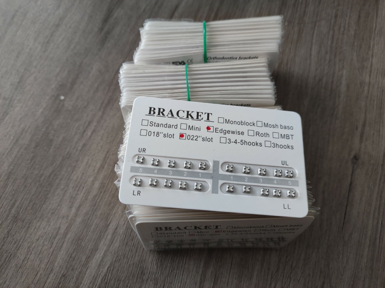 Dental Brackets Braces Standard Edgewise 022 No Hook Mesh Base