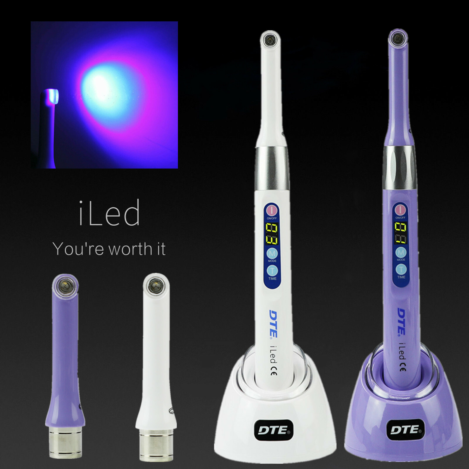 Woodpecker DTE Dental Curing Light Wide Spectrum Resin Cure Lamp iLED MAX/Plus