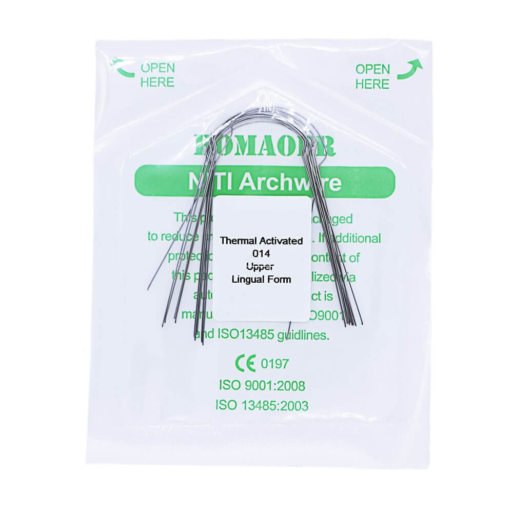 1×Dental Orthodontic Lingual Heat Thermal Activated Round Arch Wires 014 Upper