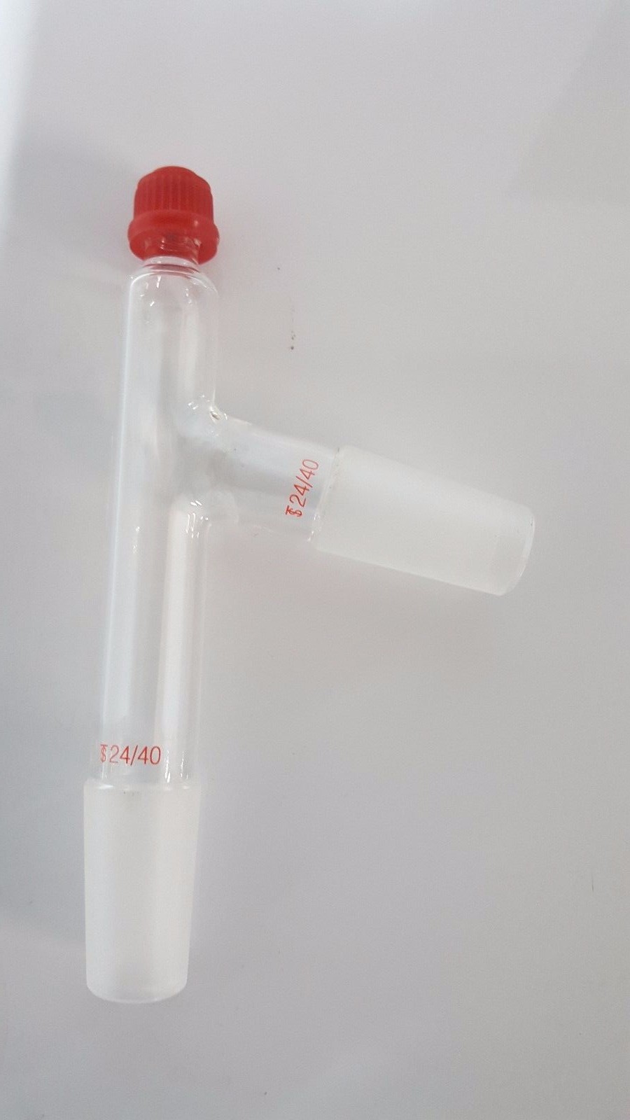 Lab 3-way Distillation Adapter With thread Plastic Screw Thermometer 24/40 new