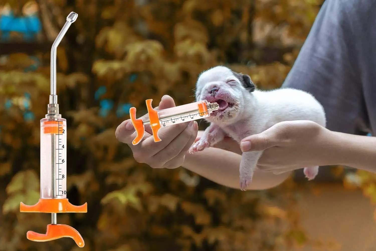 Compatible with Livestock Reusable Adjustable Animal Drench Nozzle 10ml