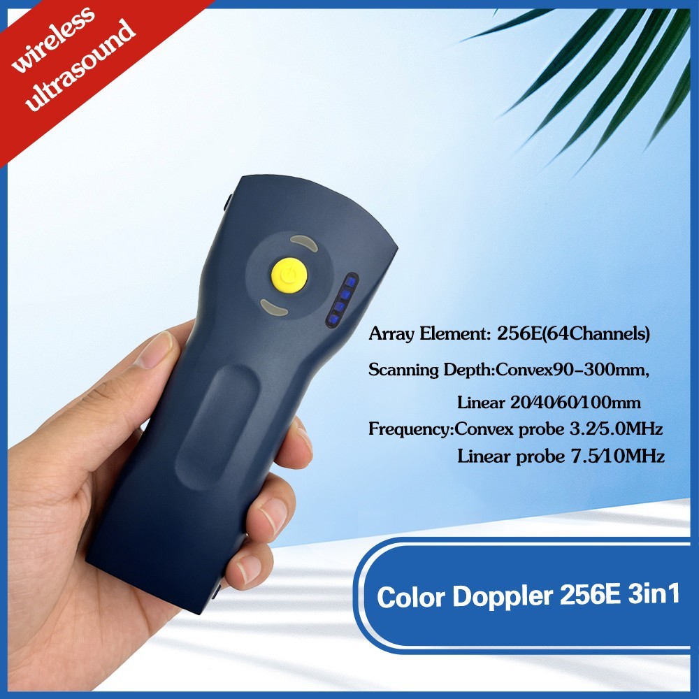 256E 3 in 1 Wifi Wireless Color Ultrasound Doppler Scanner
